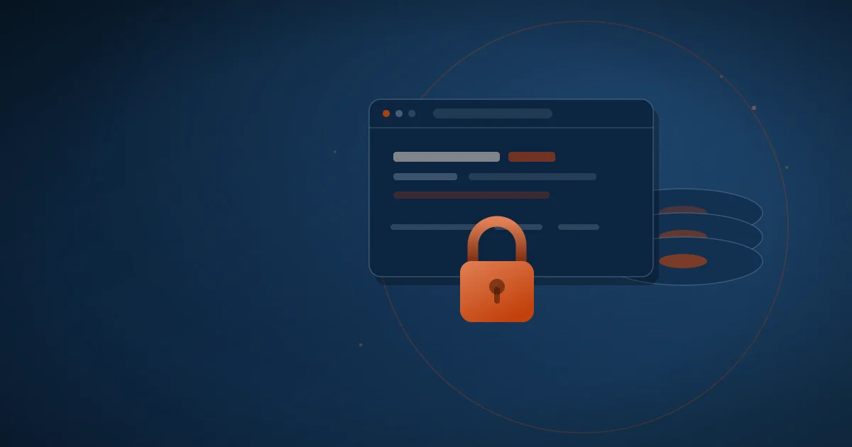 Cadeado bronze diante de site quebrado e cópias de backup, representando site hackeado e recuperação