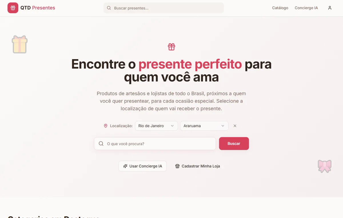 Site multi-localização com seletor de cidade