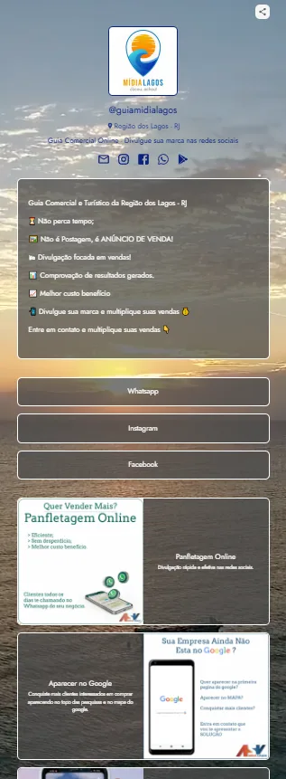 Mini site de guia comercial local