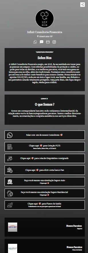 Mini site de consultoria