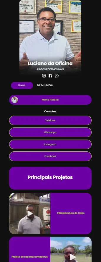 Mini site de mandato político